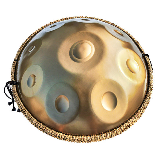 Handpan 17 note dore - Re mineur, frequence 432hz, frequence 440hz, hang drum