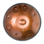 Handpan re mineur 9 note bronze, frequence 432hz, frequence 440hz, hang drum, instrument musique